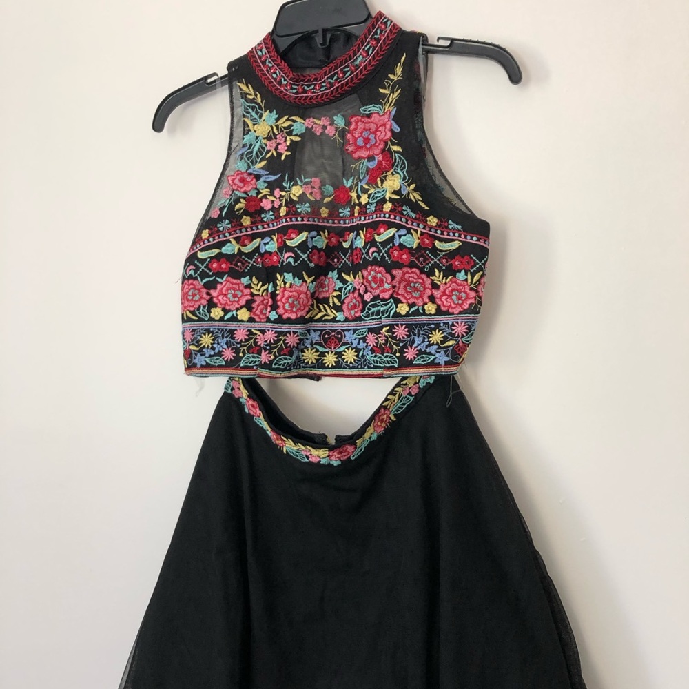 Embroidered Homecoming Dress